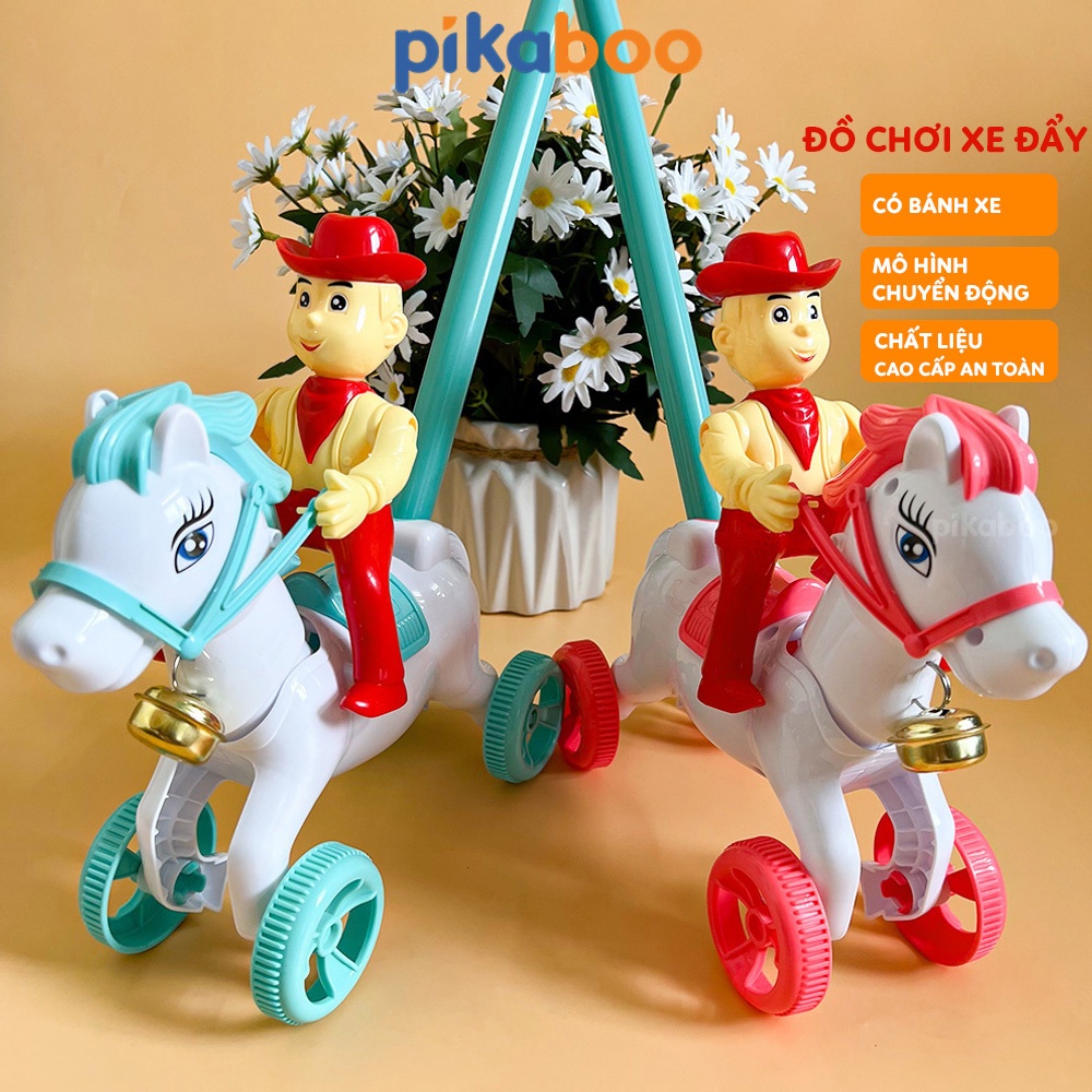 Đồ chơi xe đẩy cao cấp Pikaboo mẫu mã đa dạng màu sắc bắt mắt cho bé vui chơi chất liệu nhựa ABS an toàn