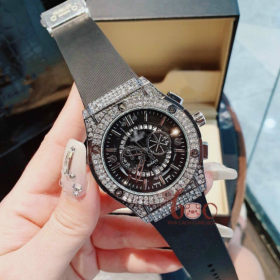 Đồng hồ Nam Nữ Hulot Dây Cao Su Thơm Hương Vanila FULL Đá Sang Trọng | BigBuy360 - bigbuy360.vn