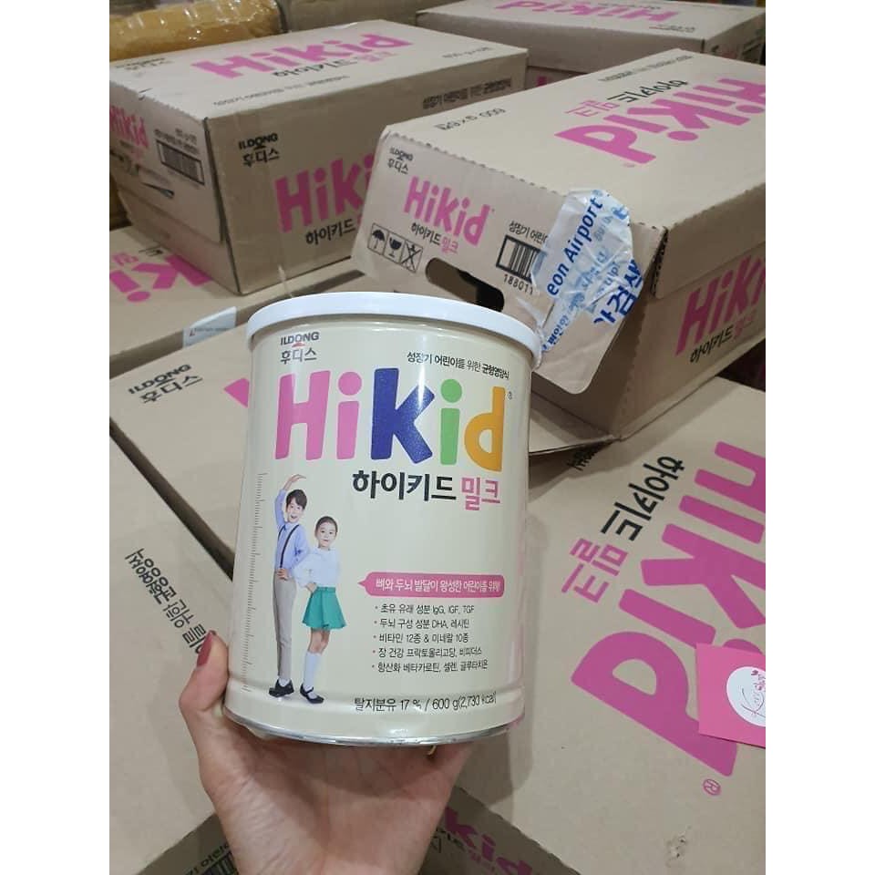 Sữa Hikid Hàn Quốc tăng chiều cao vị Vani 600g