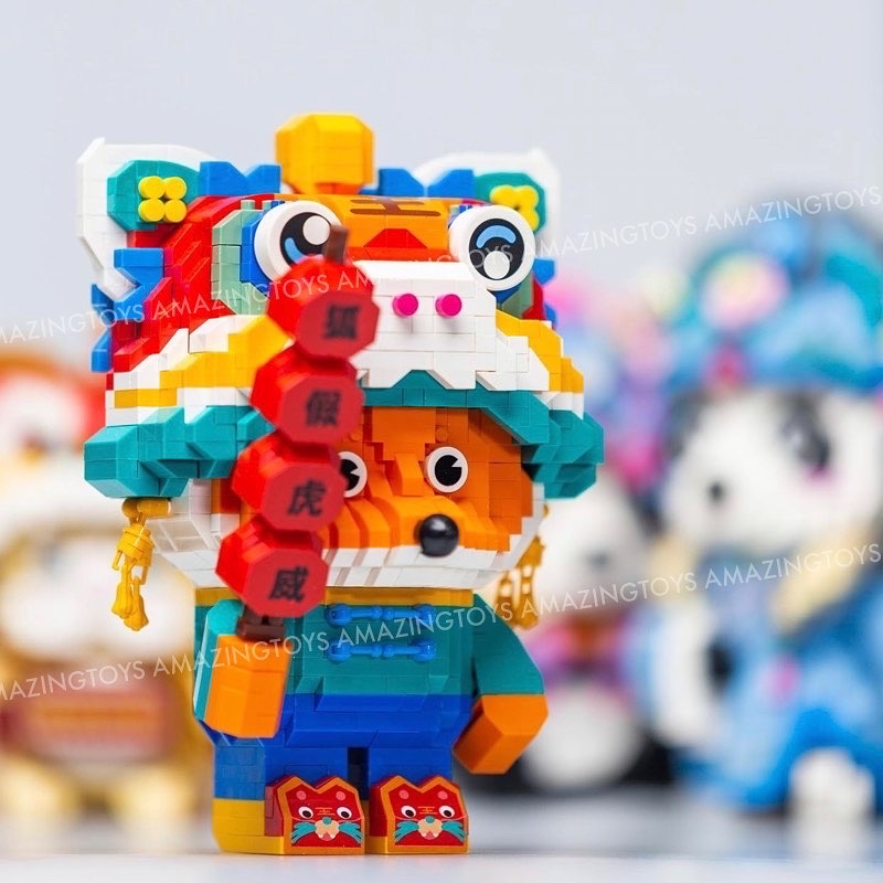 Mô hình lắp ráp Linh Vật Trung Hoa may mắn, dễ thương, trưng bày