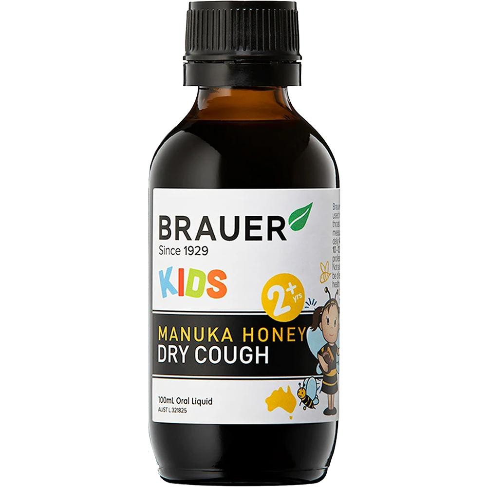 Brauer Dry Cough Giảm Ho Khan Dạng Lỏng cho trẻ 2 tuổi trở lên (100ml)