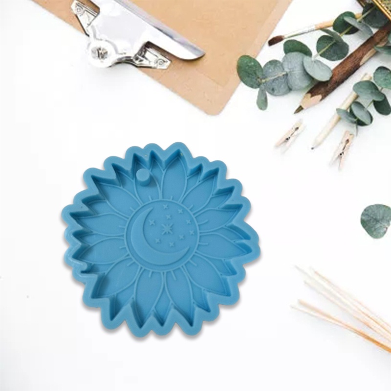 Khuôn Silicone Hình Hoa Hướng Dương Làm Móc Khóa DIY