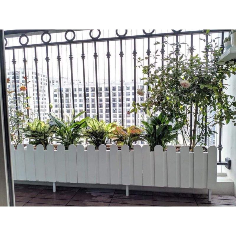 Chậu trồng cây gỗ nhựa composite 90*25*25cm