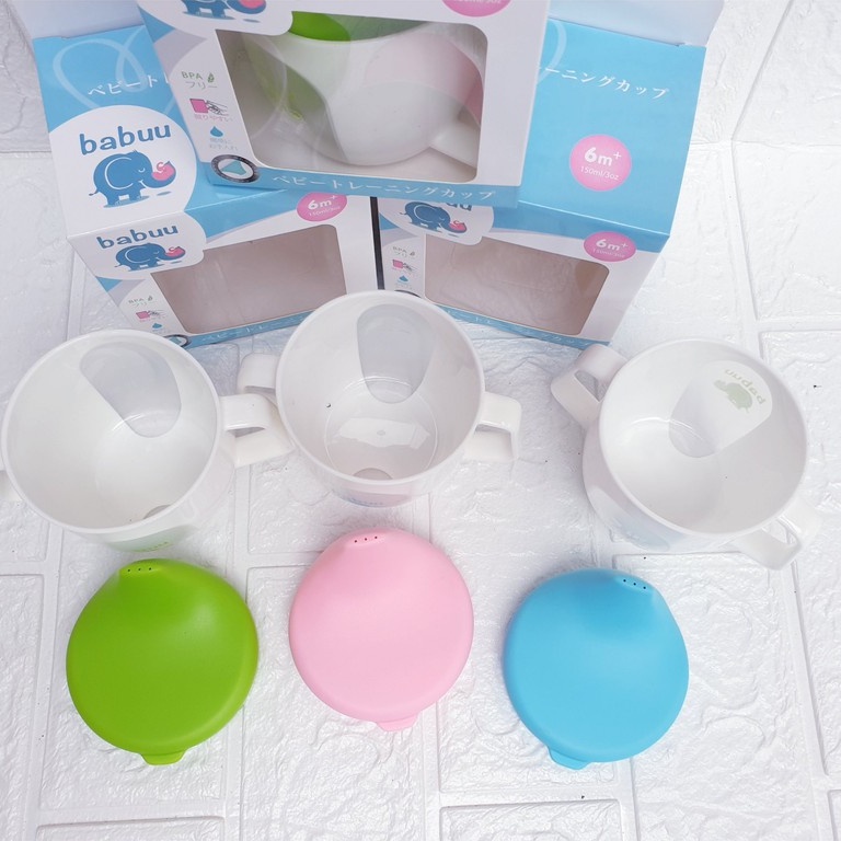 Cốc tập uống babuu xuất Nhật dung tích 150ml cho bé trên 6 tháng tuổi Bunkids BN14