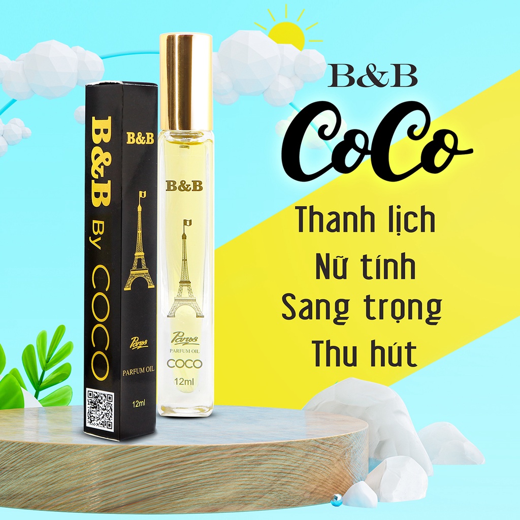 Tinh dầu nước hoa nữ B&amp;B By Coco EDP 12 ml lưu hương lâu quyến rũ phong cách Pháp