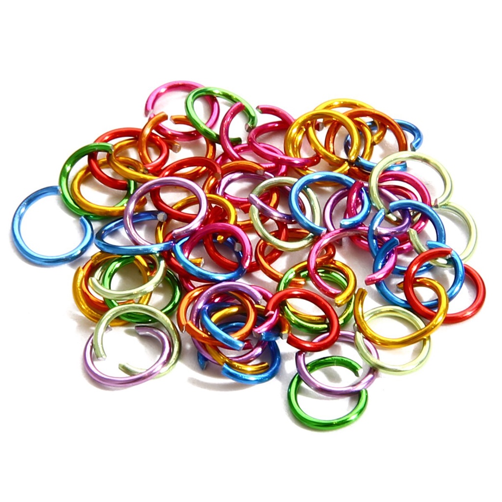 Bộ 900 khuyên tròn kích thước 6mm nhiều màu sắc chuyên dụng làm đồ trang sức thủ công