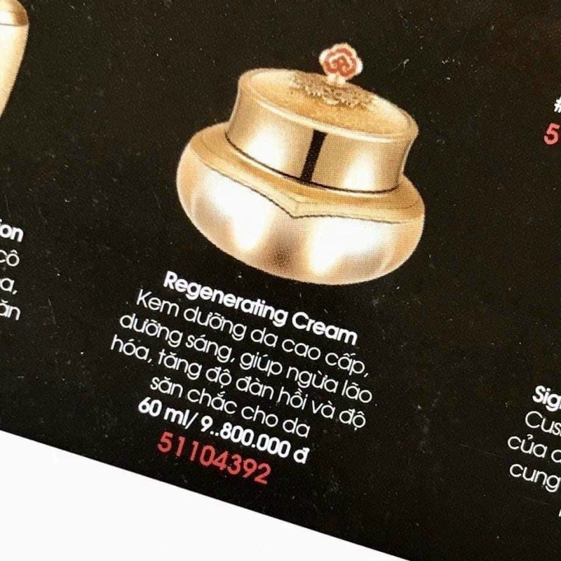 Kem Dưỡng Whoo Utimate Tái Sinh Phục Hồi Da Lão Hoá Dạng Gói 1ml | BigBuy360 - bigbuy360.vn