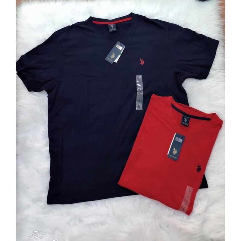 Áo thun Size L cổ tim Us.polo assn-auth100%