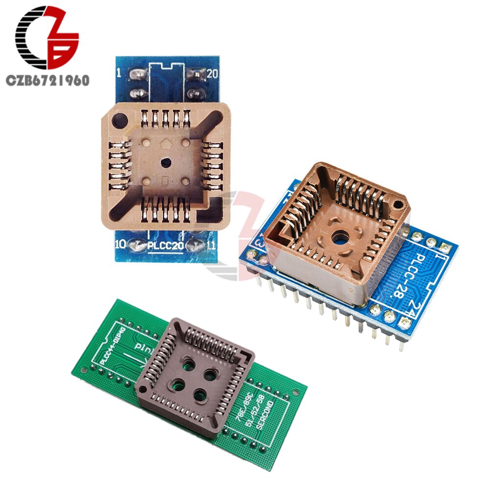 PLCC20 to DIP20 PLCC28 to DIP24 PLCC40 to DIP44 EZ Programmer Adapter Socket IC Test Socket Universal Converter