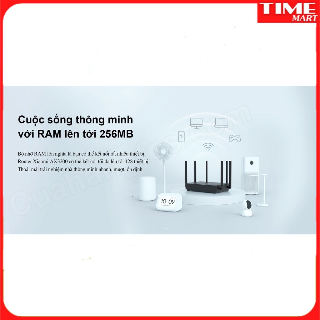 Bộ phát WiFi Xiaomi Mi Router AX6S, WiFi 6 [TIME_MART siêu thị tiện ích gia đình]