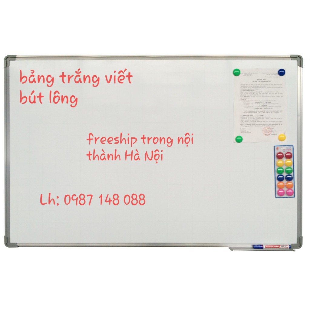 Bảng Từ Trắng Viết Bút Lông, KT: 60x 80cm, Bảng Viết Bút Chuẩn Hàn Quốc, Ảnh Thật - Freeship trong nội thành Hà Nội