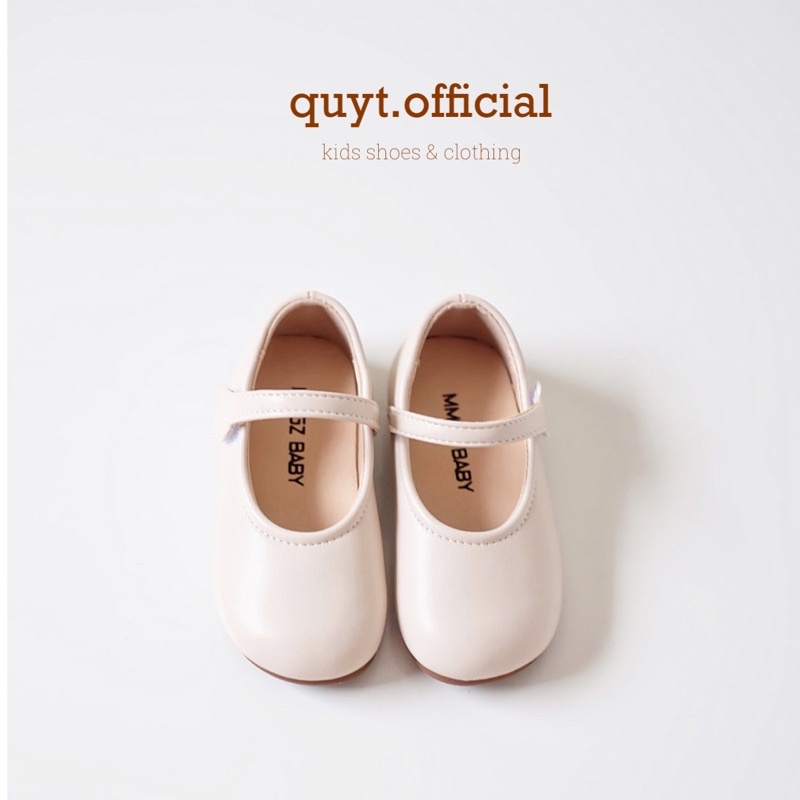 [ Có sẵn/ Ảnh thật/ Size 21-30] Giày búp bê bé gái mũi tròn da mềm tiệm nhà Quýt