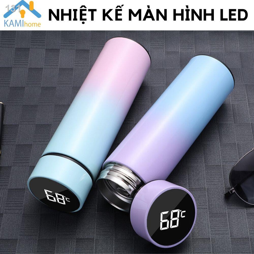 ✷☸∈Bình giữ nhiệt hiển thị độ cảm ứng inox 304 cao cấp 3 lớp 450ml ly cốc cách Thái Lan