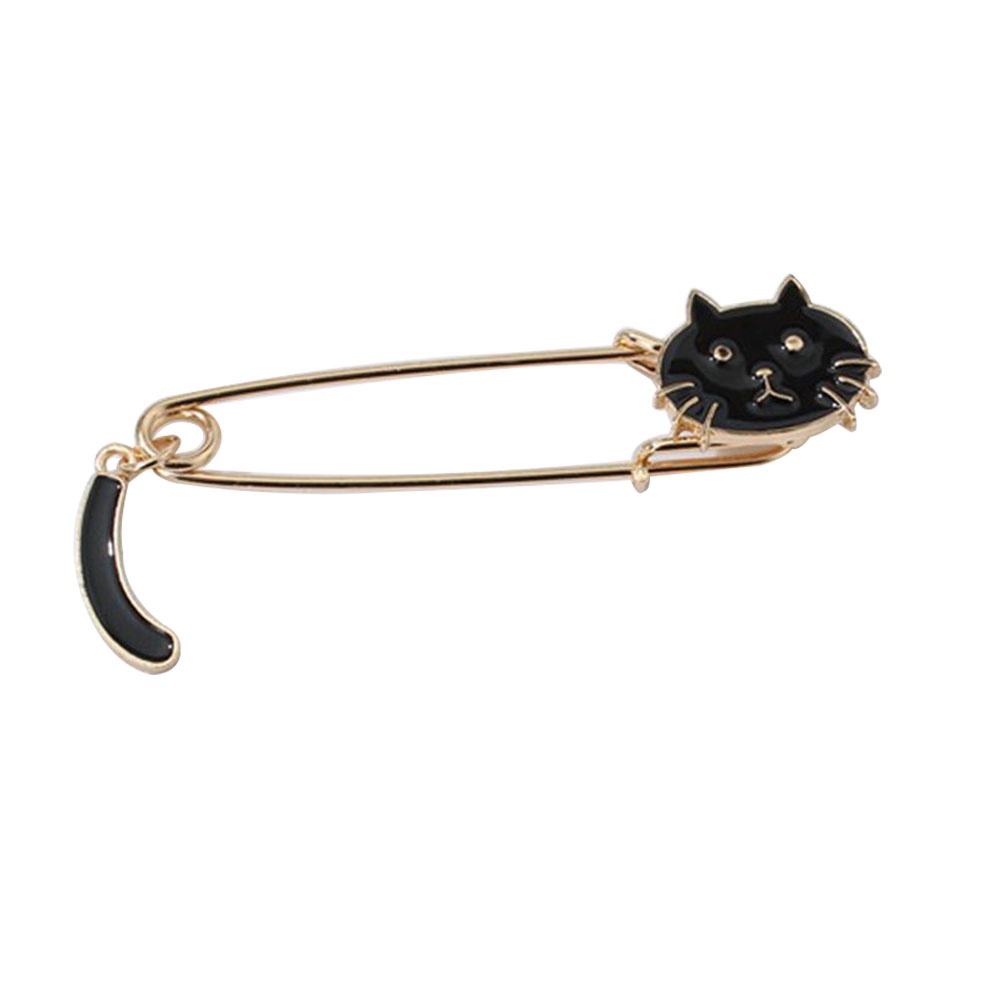 Ghim Cài Áo Hình Mèo Tráng Men Dễ Thương