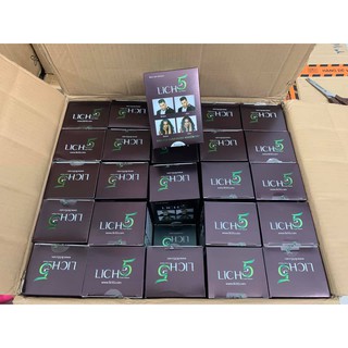Dầu gội nhuộm phủ bạc đen tóc Lich5 (10 gói/hộp)