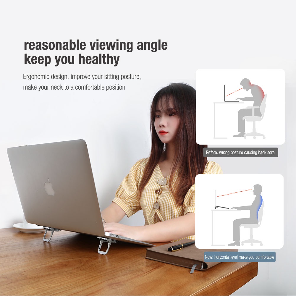Giá đỡ laptop NILLKIN sức mạnh tăng cường bằng hợp kim nhôm nhỏ gọn phù hợp với kích thước 14-17 inch