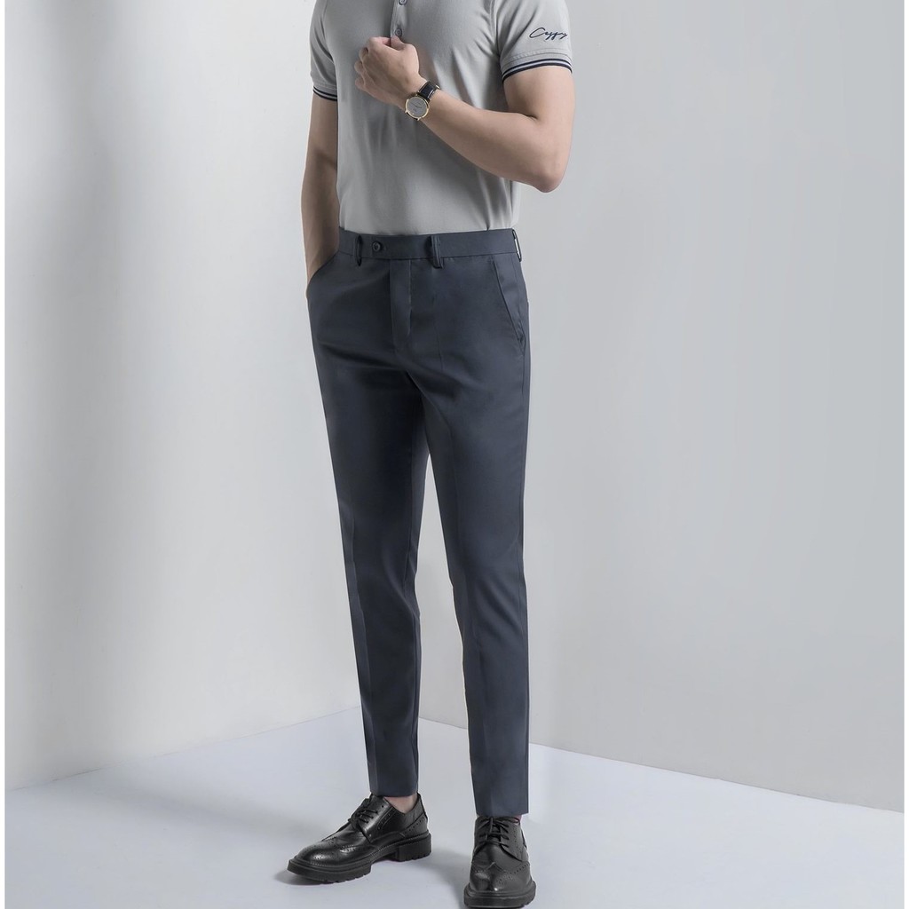 Quần âu nam cao cấp, co giãn nhẹ, thoải mái. Quần tây nam cho dân công sở. Vải Co Giản Nhẹ Màu Đen, Xanh, Ghi | BigBuy360 - bigbuy360.vn