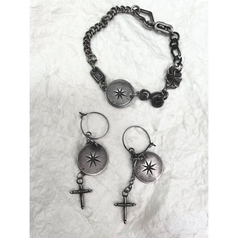 Vòng tay & bông tai Werkstatt Munchen windrose bracelet & earring ss21
