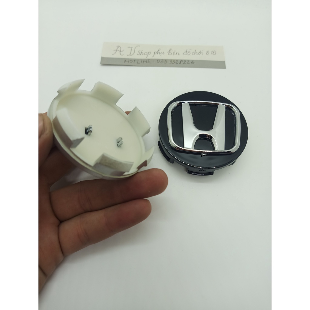 Logo chụp mâm bánh xe ô tô Honda đường kính 58mm dùng cho xe City, CRV - 01 chiếc