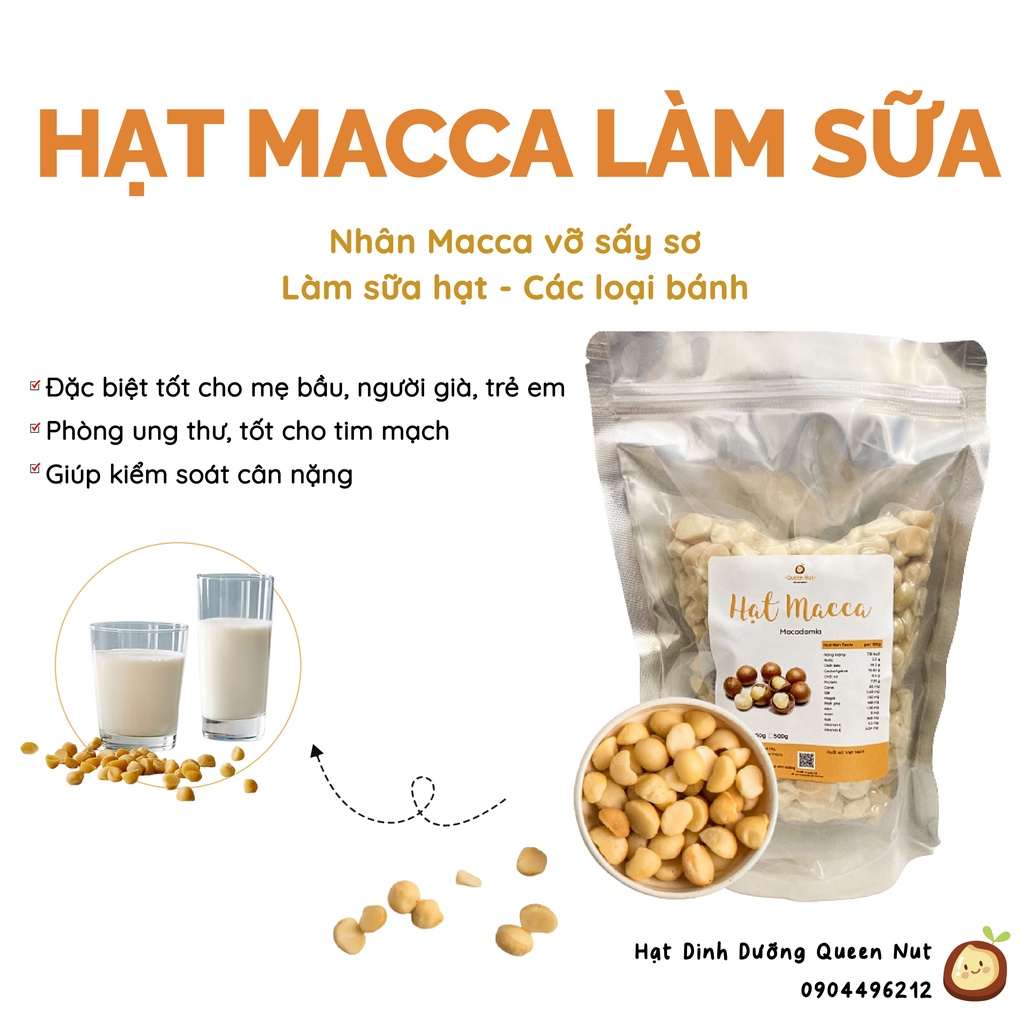 MACCA Tây Nguyên Sấy Lạnh Làm Sữa Hạt 500G - Tặng sổ tay công thức sữa hạt