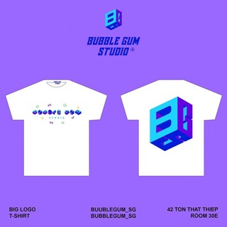 [Mã FATHANG5 giảm 10K đơn 50K] BIG LOGO SS1 BY BUBBLE GUM STUDIO - Màu Trắng
