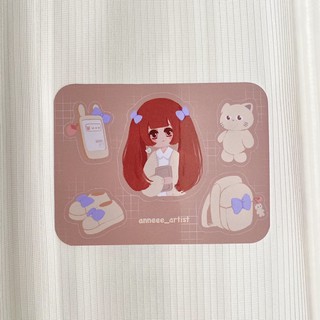 Set sticker cô gái và những phụ kiện đáng yêu