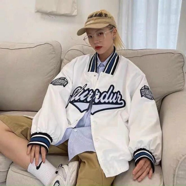 Áo Khoác Bomber Sturdur 2 Lớp Siêu Dày Bo Viền Siêu Đẹp  - Áo Bomber Chất Tricost Form Unisex Nam Nữ Siêu Đẹp (ảnh thật)