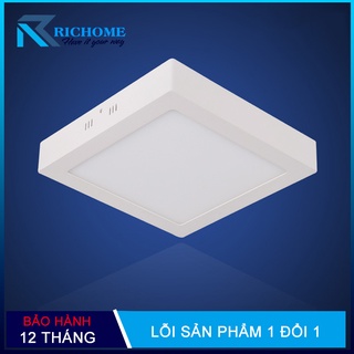 Đèn led ốp trần nổi 12w vuông ánh sáng trắng