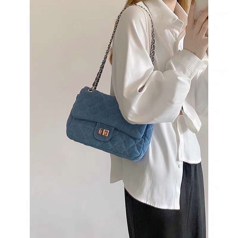 Túi xách nữ da trám Denim_mẫu mới hiện đại kiểu New York