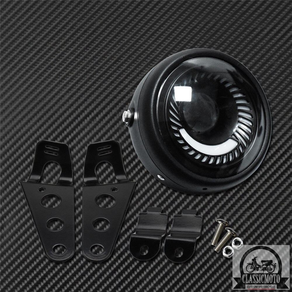 Đèn pha led ⭐𝑭𝑹𝑬𝑬𝑺𝑯𝑰𝑷⭐  Đèn pha led bi xoáy xe máy class độ Harley Cafe Racer Chopper Bobber CG125 GN125