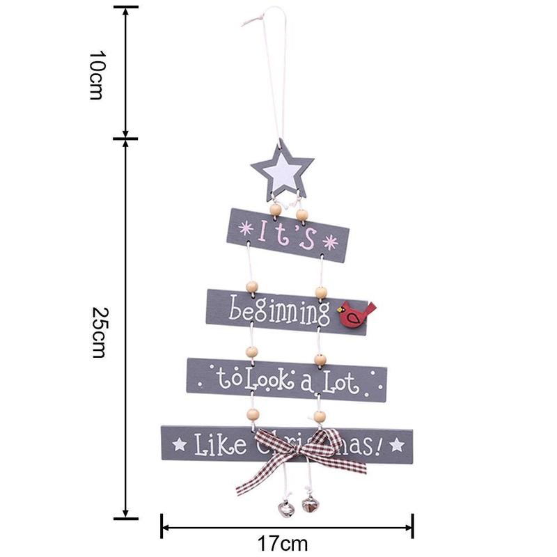 Dây treo trang trí cây thông Noel bằng gỗ thích hợp cho các bữa tiệc giáng sinh