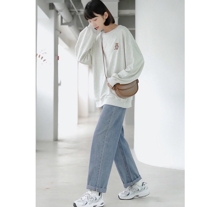 Quần jean ống rộng nữ cạp cao  quần jeans ống rộng lưng cao, vải bò dày đẹp dáng suông hottrend 2022