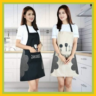 [Free Ship]Tạp dề COOKING chống thấm nước