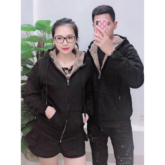 Áo Khoác Cotton Lining Unisex [FREESHIP] 🌸 Jacket nỉ lót bông hoodie thun trơn màu ĐEN | XÁM | ĐỎ Ulzzang nam nữ HOT 🌸 | BigBuy360 - bigbuy360.vn