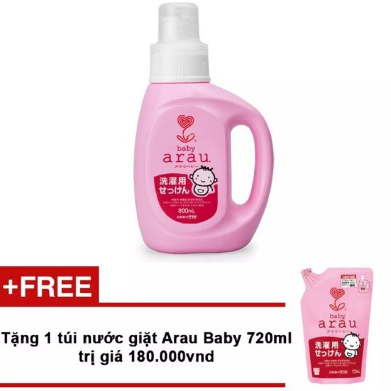 Nước Giặt Arau Baby MUA 1 TẶNG 1 Nước giặt quần áo trẻ em thảo mộc tự nhiên.