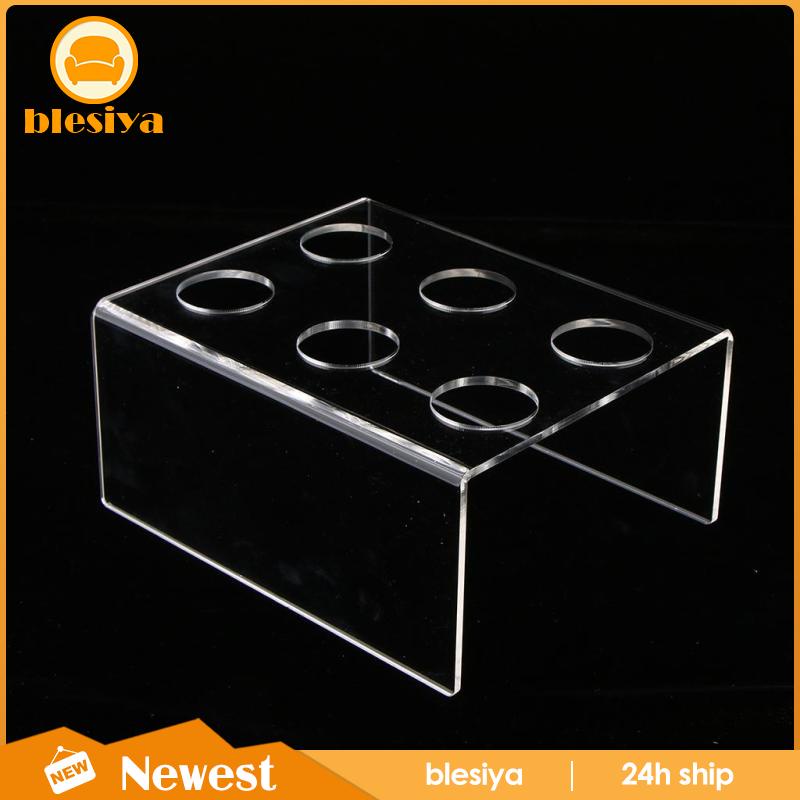 Giá đỡ kem ốc quế 6 lỗ bằng nhựa trong suốt tiện dụng
