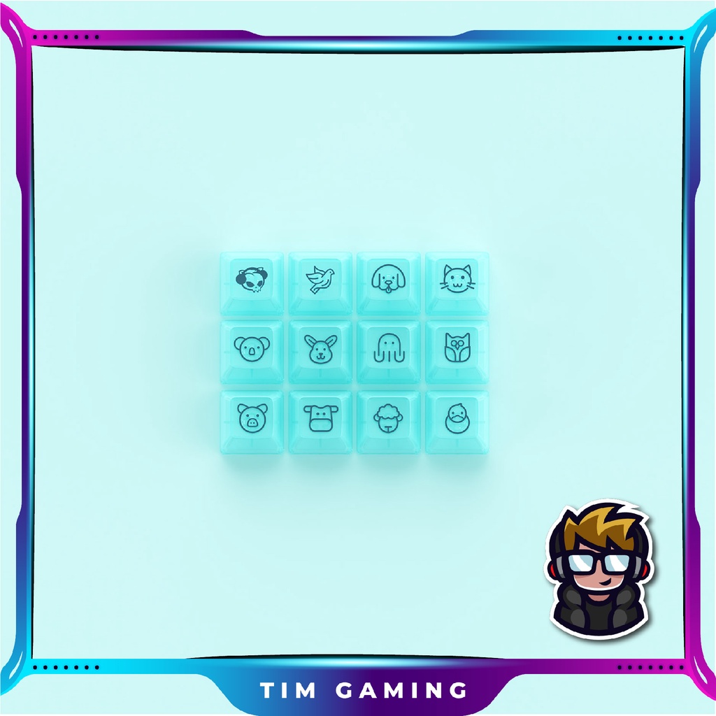 Bộ keycap bàn phím cơ AKKO – Tiffany Blue