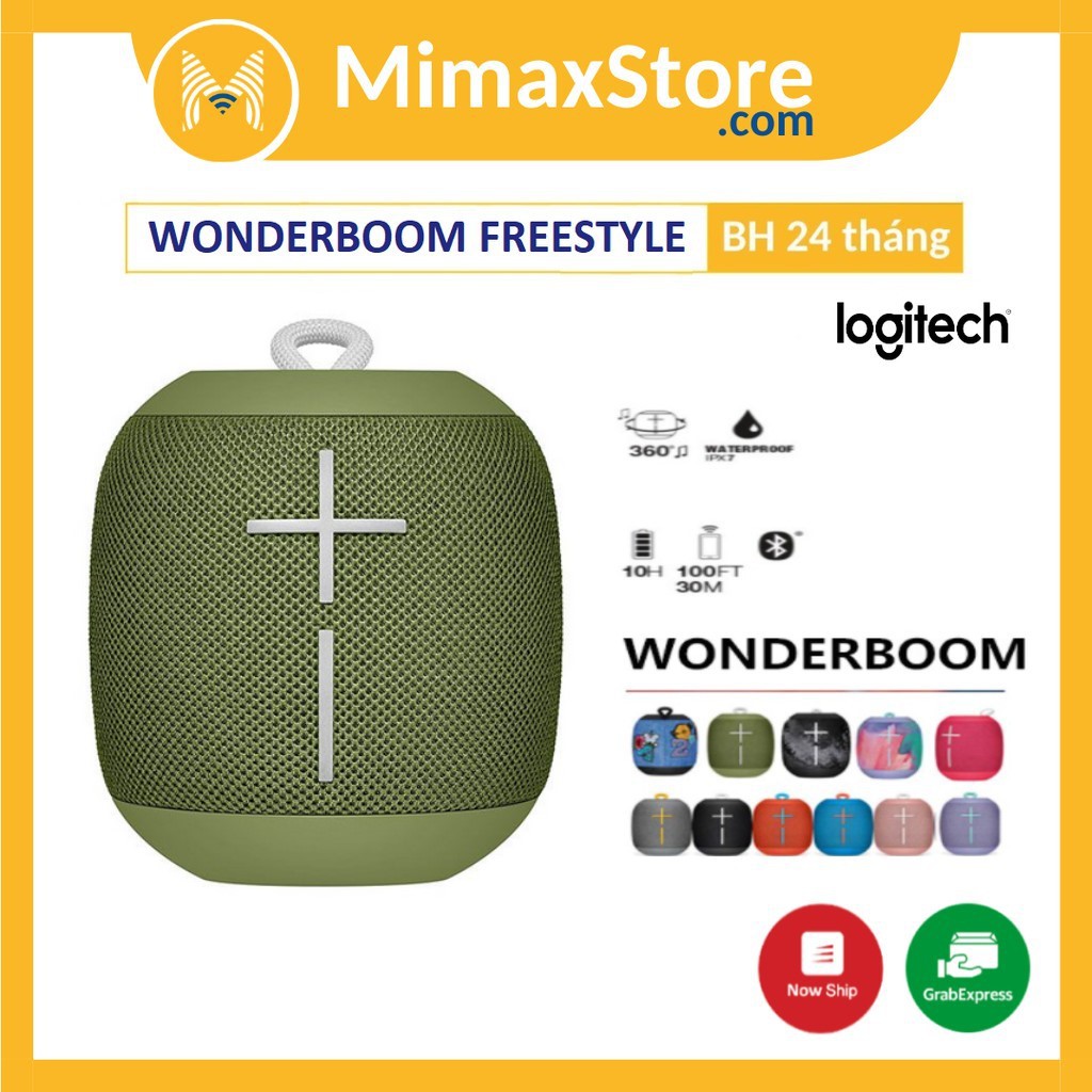 Loa Bluetooth Logitech Ultimate Ears WonderBoom FreeStyle CoreColors Speaker Chính Hãng