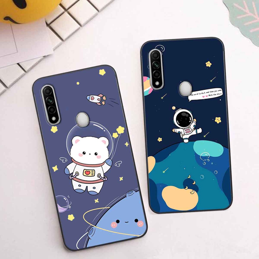 Ốp Oppo A31 in hình vũ trụ, phi hành gia bầu trời cute dễ thương