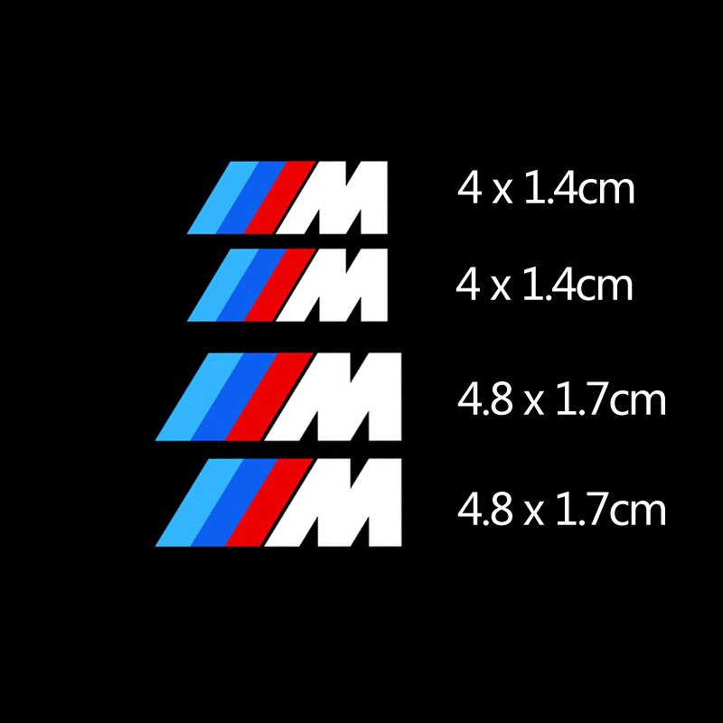 4 Miếng Dán Trang Trí Bánh Lái Xe Hơi Bmw M3 M5 M6 X1 X3 X5 E34 E39 E36