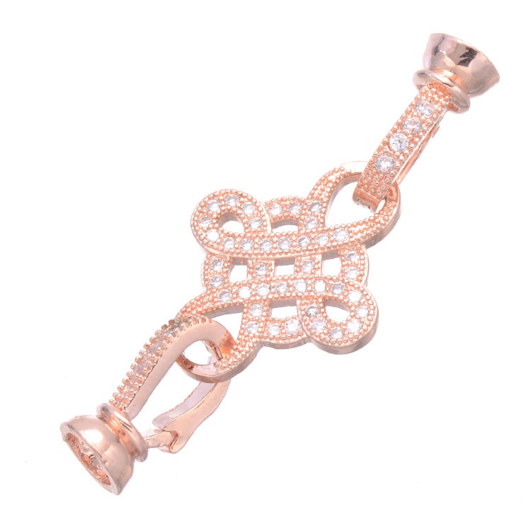 [K35B] Phụ kiện trang sức (DIY) - Chốt khóa đan 9 ô làm vòng cổ vòng tay