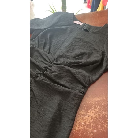 Váy dáng dài nhúm eo 💥Tôn dáng💥Che bụng 💥 Chất đũi mềm trẻ trung sang trọng