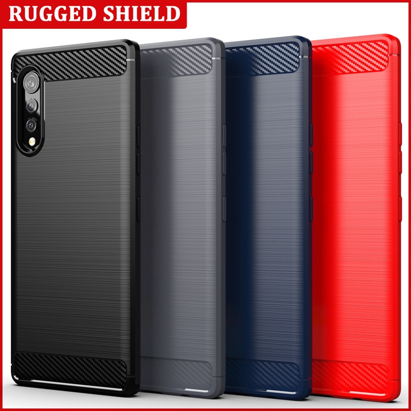 Ốp Điện Thoại Dẻo Họa Tiết Sợi Carbon Cho LG Velvet Q51 Q52 K51 K52 K62 K62 + V30 + V30S + V30 V30S V35 V40 V50 VV50S V60 ThinQ