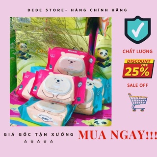 Combo 10 bịch Khăn ướt Phú Đạt mẫu mới Gấu Béo 120 tờ siêu dày, mềm mịn an toàn cho bé