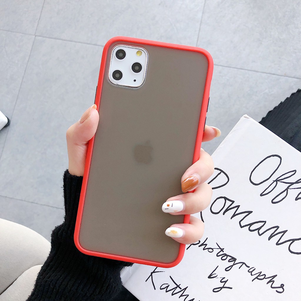 Ốp Lưng Iphone Nhám Mặt Mờ Siêu Dày Viền Màu 6/6s/6plus/6splus/7/8/7plus/8plus/x/xs/xs max/11/11promax - VinCase