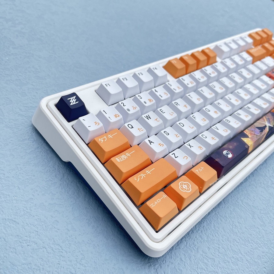 Agatsuma Zenitsu Keycap Cherry Profile Demon Slayer Anime PBT DYE-SUB Bàn phím cơ học Keycap