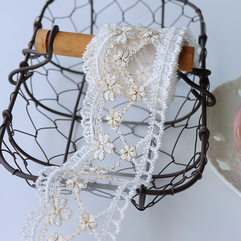 Dây Ruy Băng Ren Thêu Hoa Trang Trí Rèm Cửa/Tiệc Cưới DIY