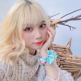 Cột tóc Scrunchies họa tiết Noel giáng sinh