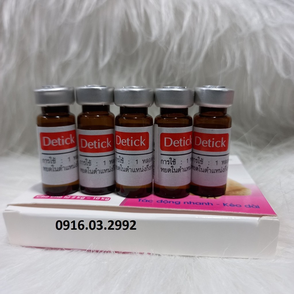 Nhỏ gáy diệt ve rận chó mèo Detick