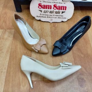 Giày cao gót 7cm da lỳ